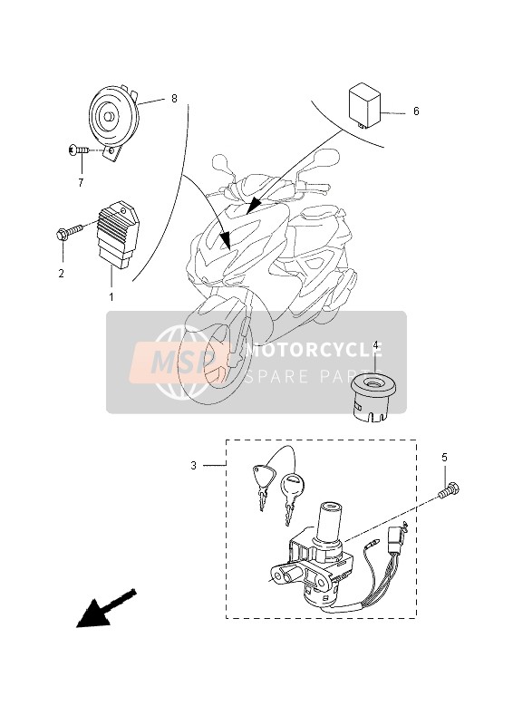 1PHH25520000, Cache De Commutateur, Yamaha, 0